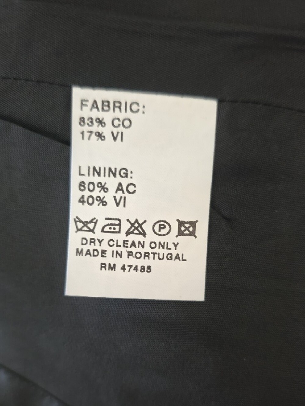 Philippe Adec Black Blazer with White Contrast Stitching - Picture 6 of 7